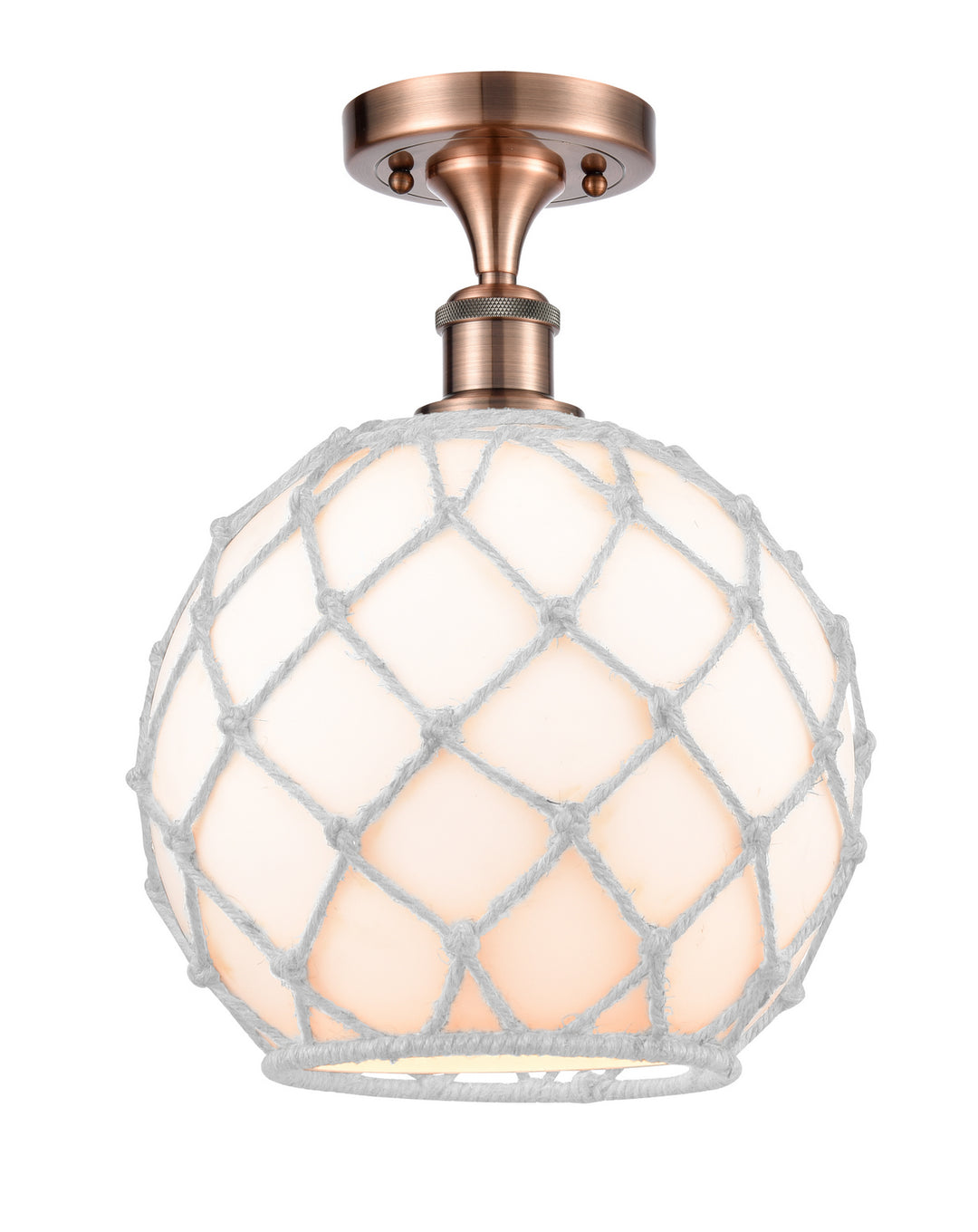 Innovations Ballston 516-1C-AC-G121-10RW-LED Ceiling Light - Antique Copper