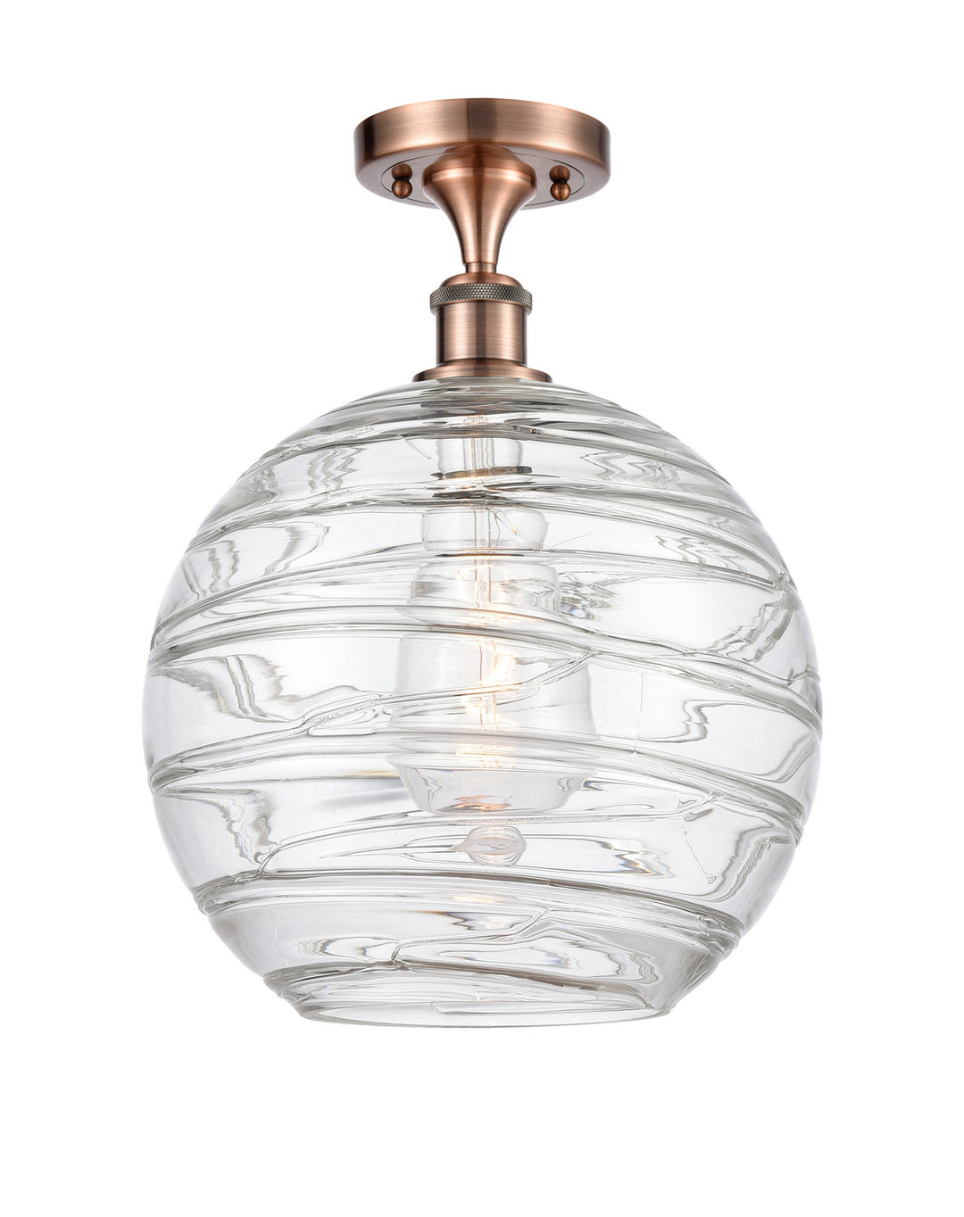 Innovations Ballston 516-1C-AC-G1213-12 Ceiling Light - Antique Copper