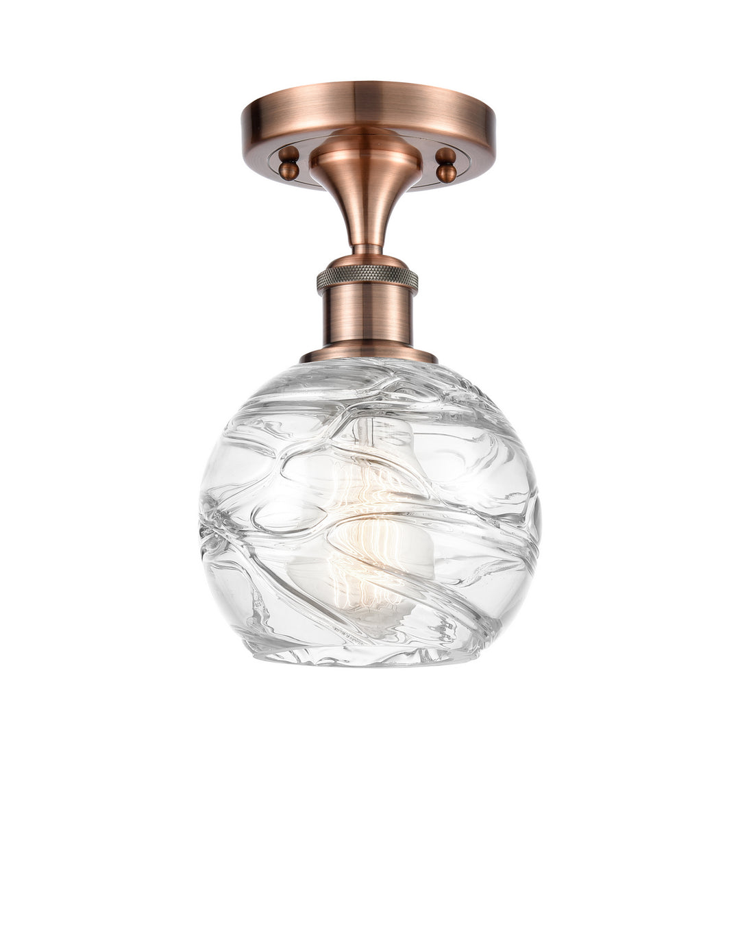 Innovations Ballston 516-1C-AC-G1213-6 Ceiling Light - Antique Copper