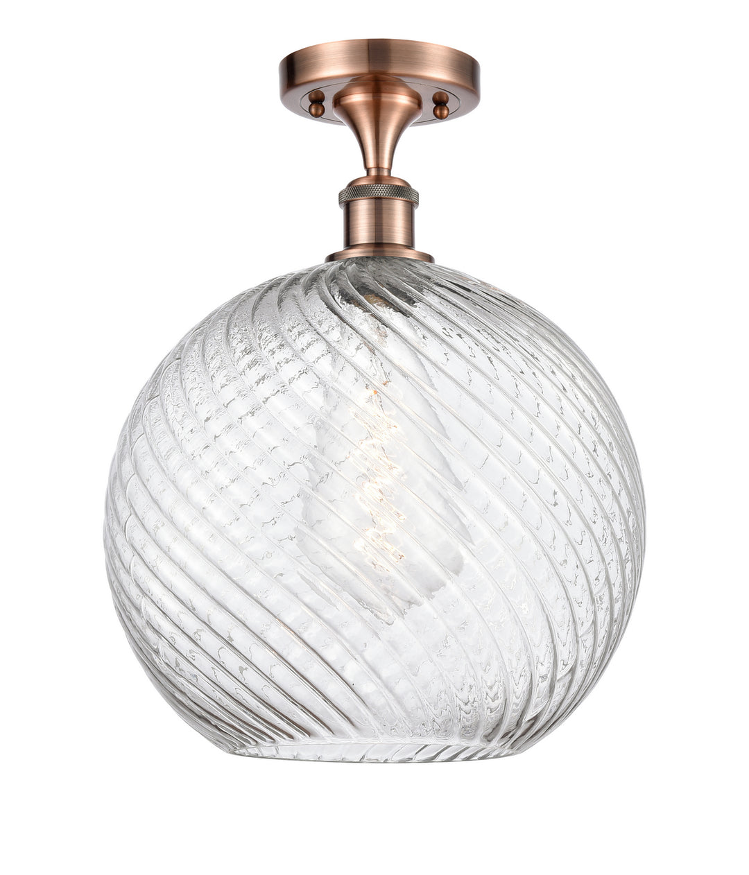 Innovations Ballston 516-1C-AC-G1214-12-LED Ceiling Light - Antique Copper