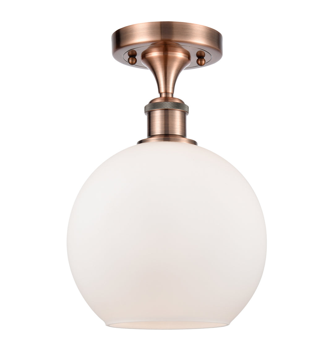 Innovations Ballston 516-1C-AC-G121-8 Ceiling Light - Antique Copper