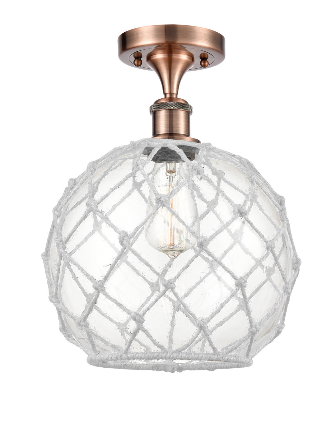 Innovations Ballston 516-1C-AC-G122-10RW-LED Ceiling Light - Antique Copper