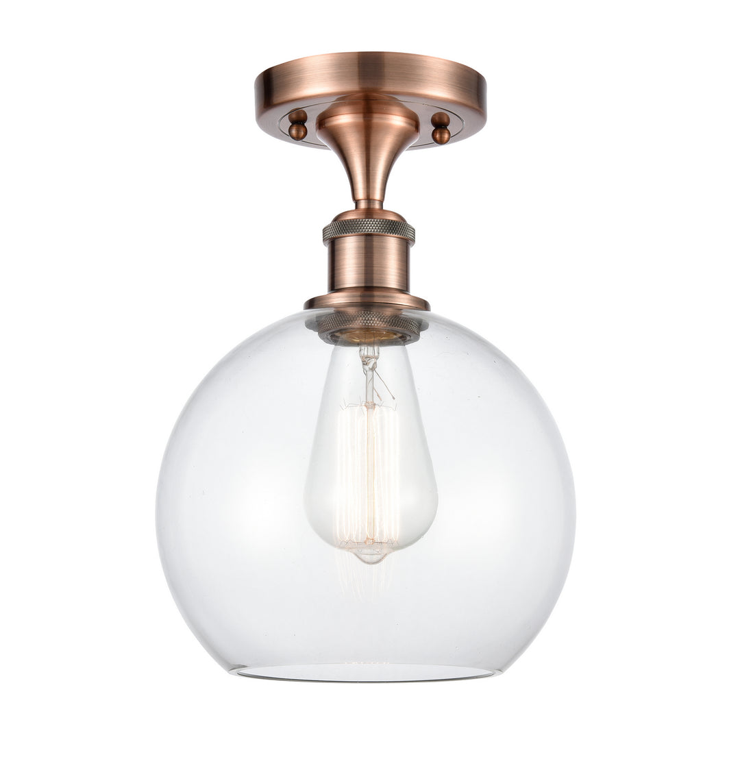 Innovations Ballston 516-1C-AC-G122-8 Ceiling Light - Antique Copper