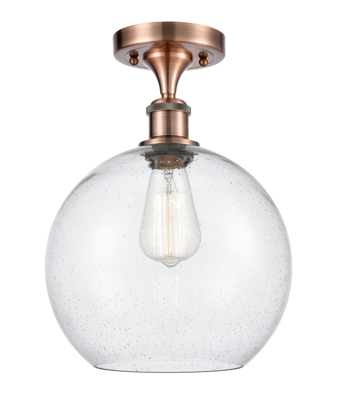 Innovations Ballston 516-1C-AC-G124-10-LED Ceiling Light - Antique Copper