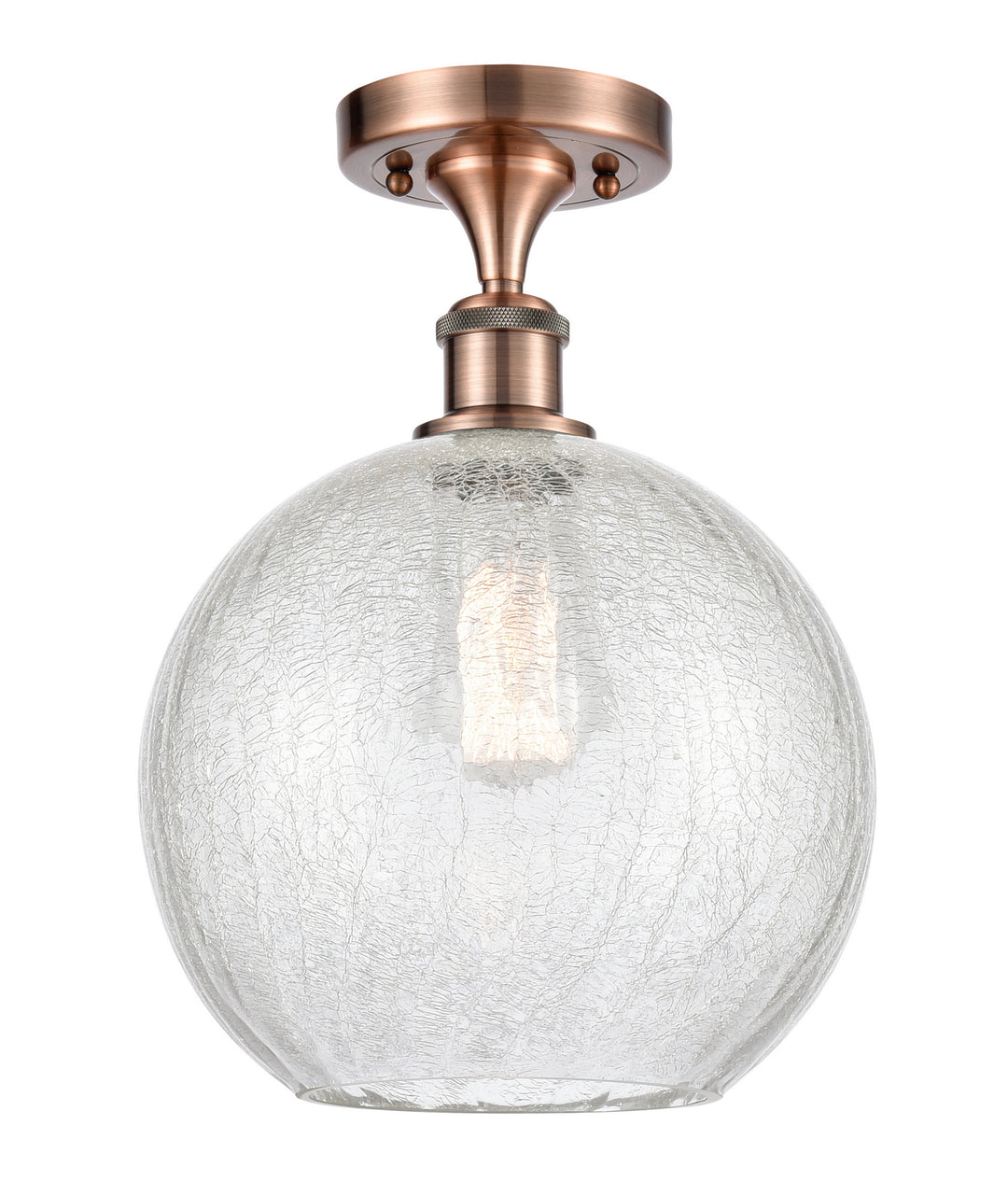 Innovations Ballston 516-1C-AC-G125-10-LED Ceiling Light - Antique Copper
