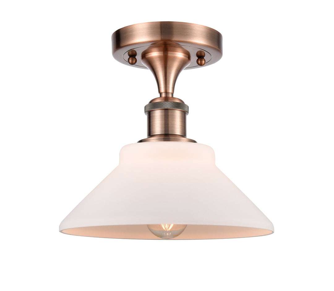 Innovations Ballston 516-1C-AC-G131-LED Ceiling Light - Antique Copper