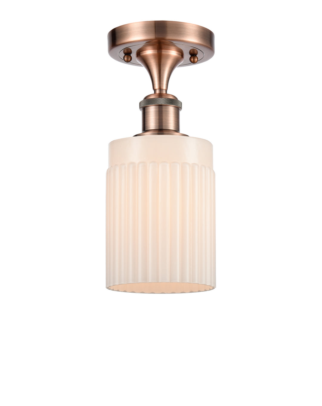 Innovations Ballston 516-1C-AC-G341-LED Ceiling Light - Antique Copper