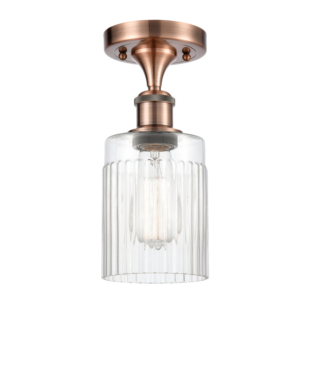 Innovations Ballston 516-1C-AC-G342-LED Ceiling Light - Antique Copper