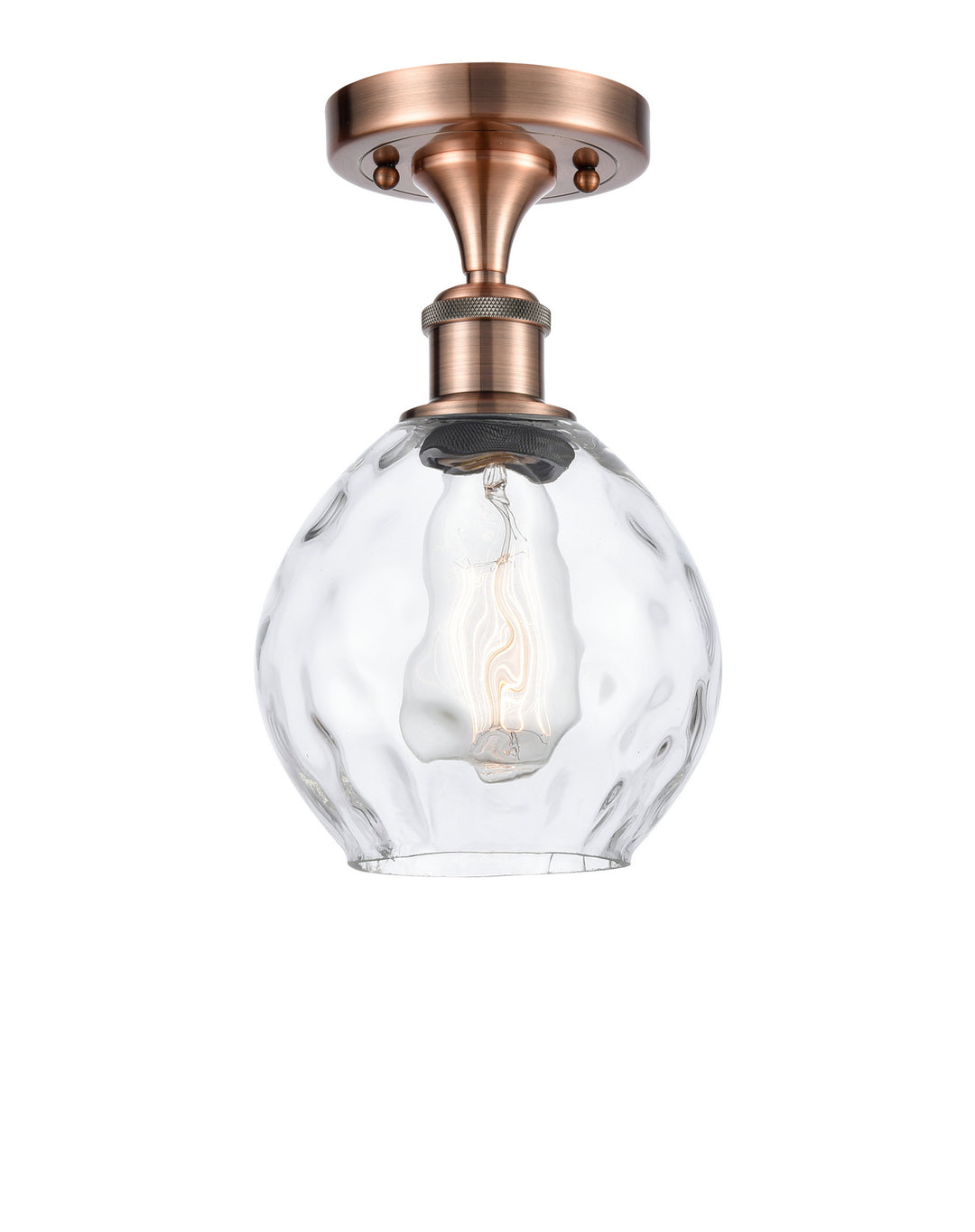 Innovations Ballston 516-1C-AC-G362-LED Ceiling Light - Antique Copper