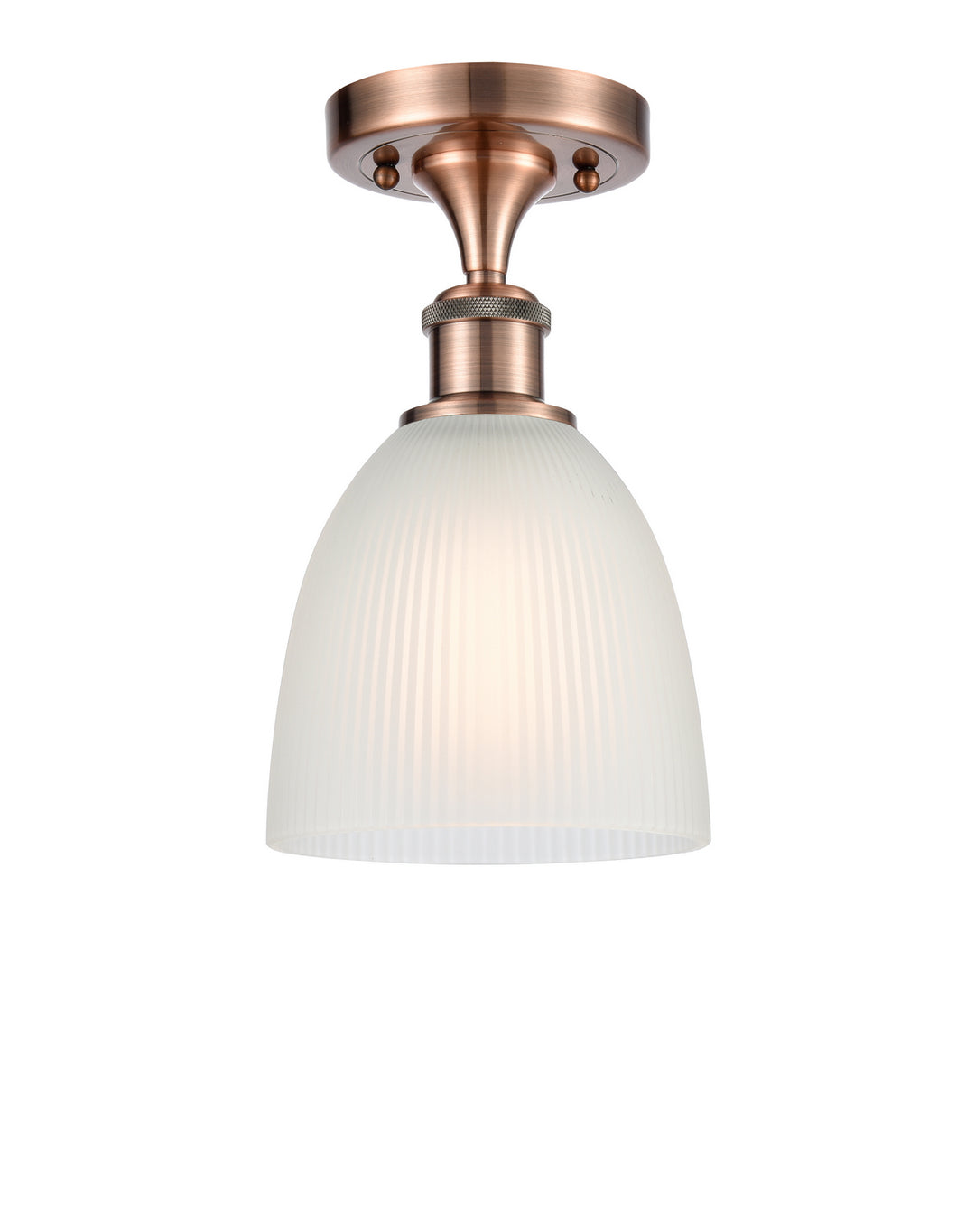 Innovations Ballston 516-1C-AC-G381-LED Ceiling Light - Antique Copper
