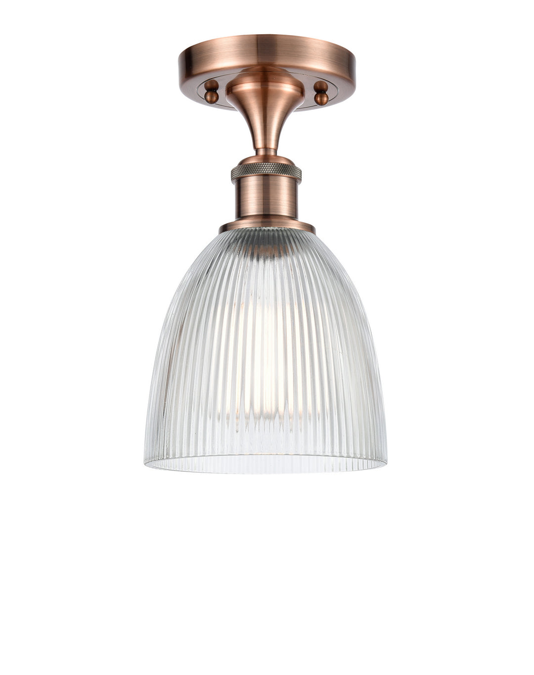 Innovations Ballston 516-1C-AC-G382-LED Ceiling Light - Antique Copper