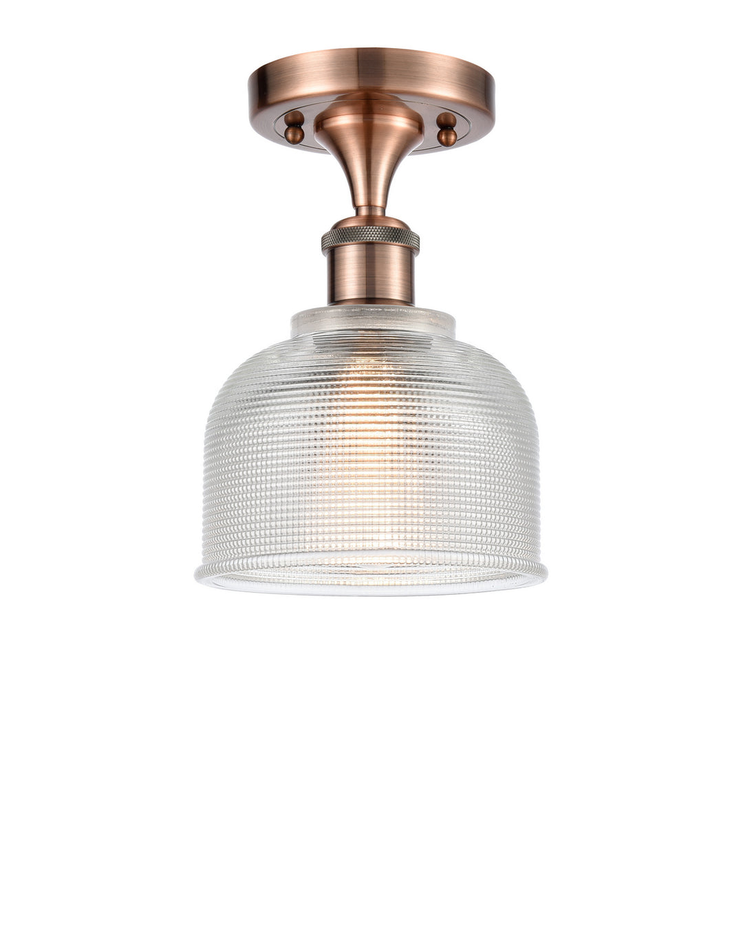 Innovations Ballston 516-1C-AC-G412-LED Ceiling Light - Antique Copper