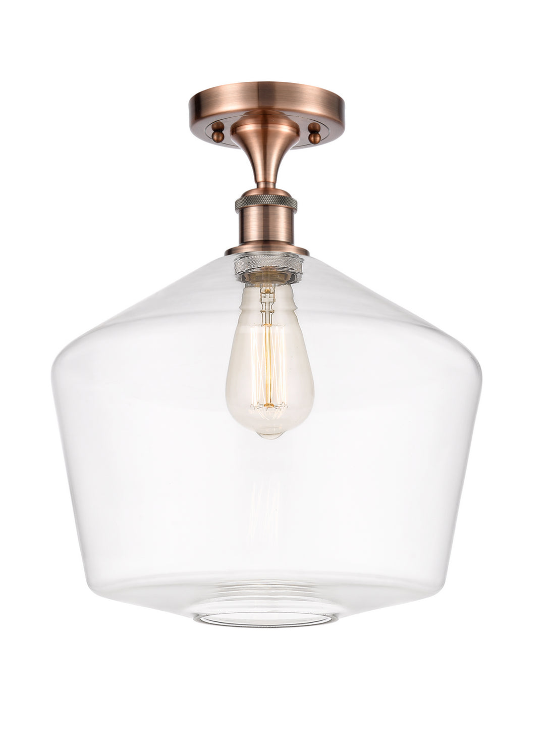 Innovations Ballston 516-1C-AC-G652-12-LED Ceiling Light - Antique Copper