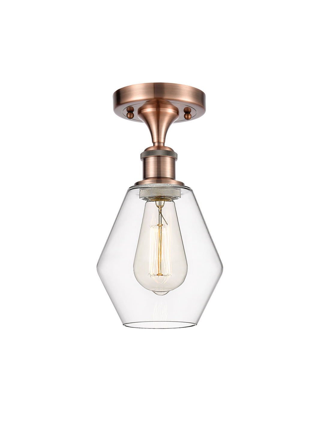 Innovations Ballston 516-1C-AC-G652-6 Ceiling Light - Antique Copper