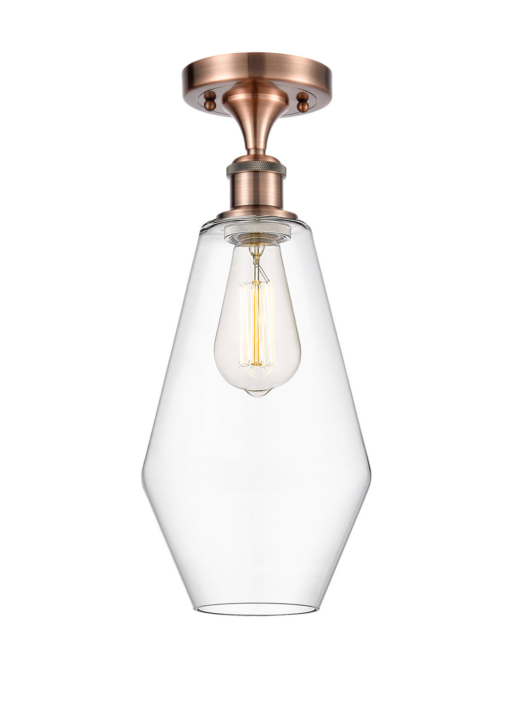 Innovations Ballston 516-1C-AC-G652-7-LED Ceiling Light - Antique Copper
