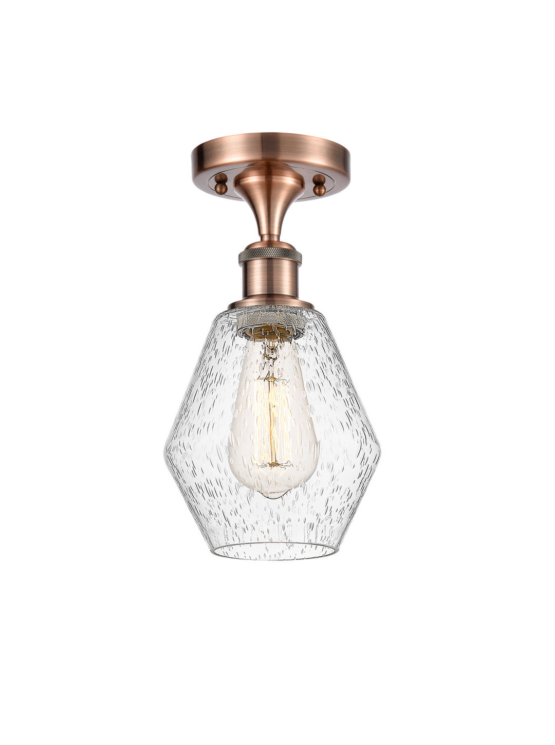 Innovations Ballston 516-1C-AC-G654-6-LED Ceiling Light - Antique Copper
