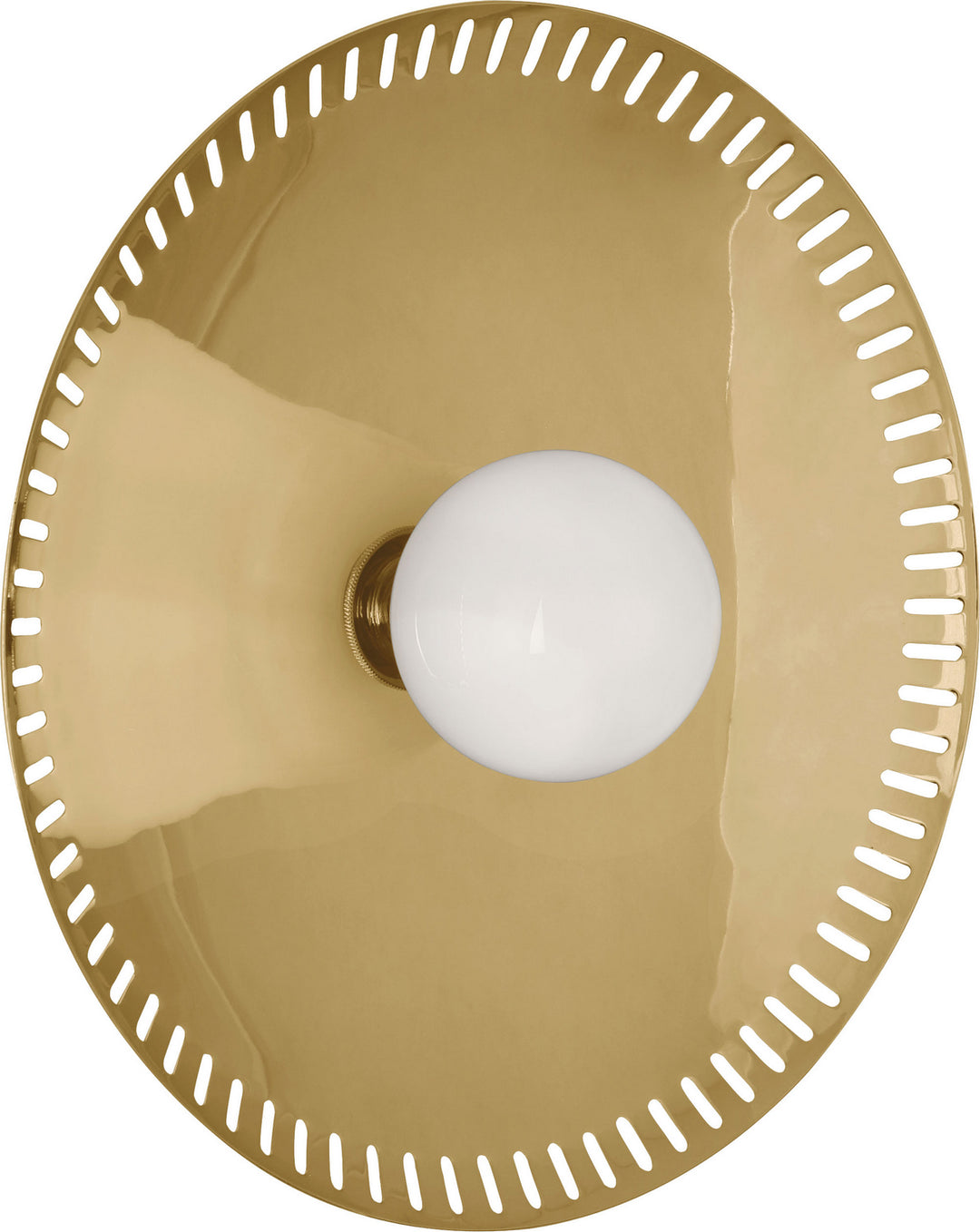 Robert Abbey Jonathan Adler Rio 776 Wall Sconce Light - Modern Brass w/White Glass Shades