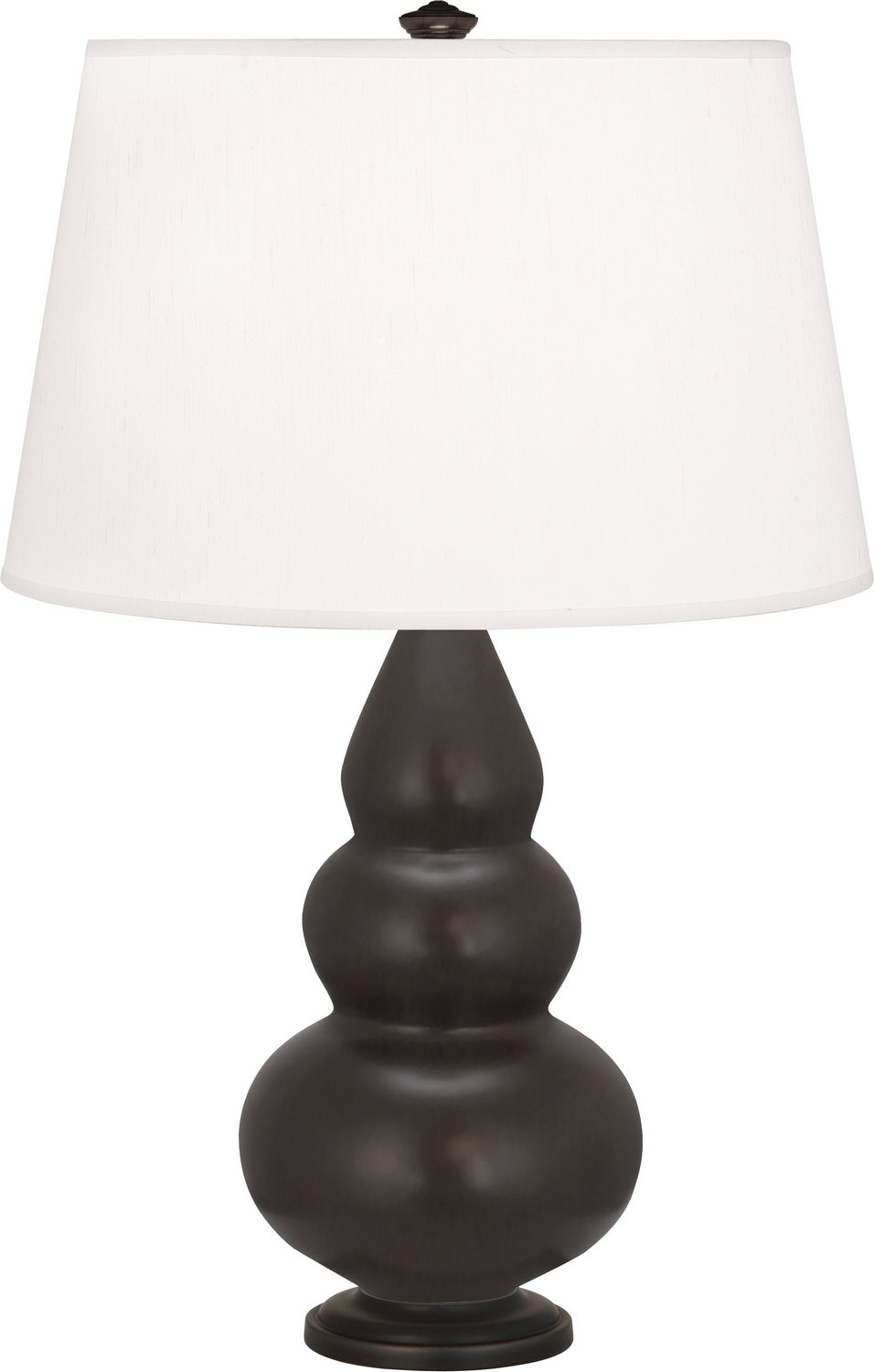 Robert Abbey Lighting MCF31 Small Triple Gourd Lamp Matte Coffee Glazed W/Deep Patina Bronze