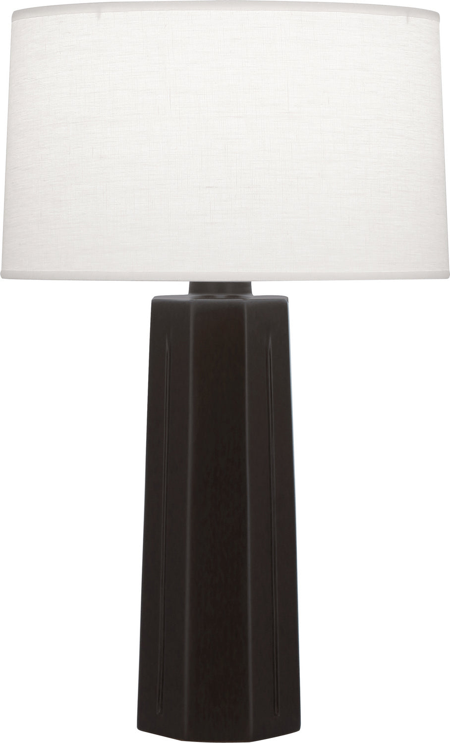 Robert Abbey Lighting MCF60 Mason Lamp Matte Coffee Glazed W/Polished Nickel