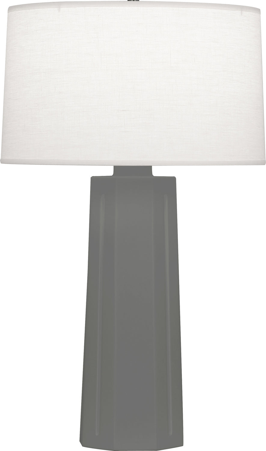 Robert Abbey Lighting MCR60 Mason Lamp Matte Ash Glazed