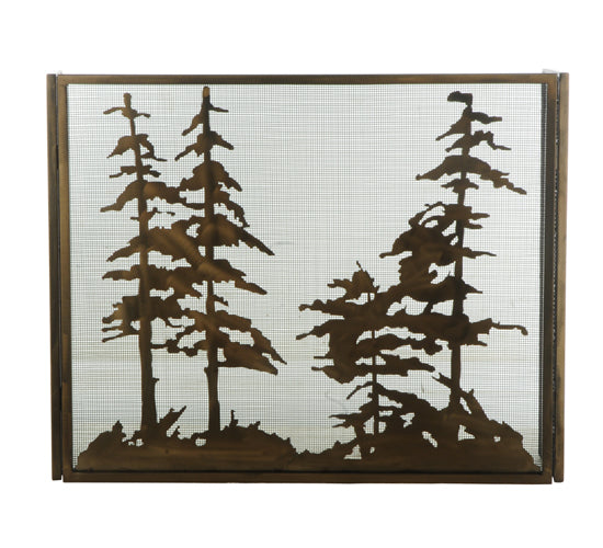 Meyda Tiffany Lighting 126060 Tall Pines Fireplace Screen Home Decor Copper/Antique/Verde