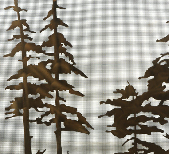 Meyda Tiffany Lighting 126060 Tall Pines Fireplace Screen Home Decor Copper/Antique/Verde