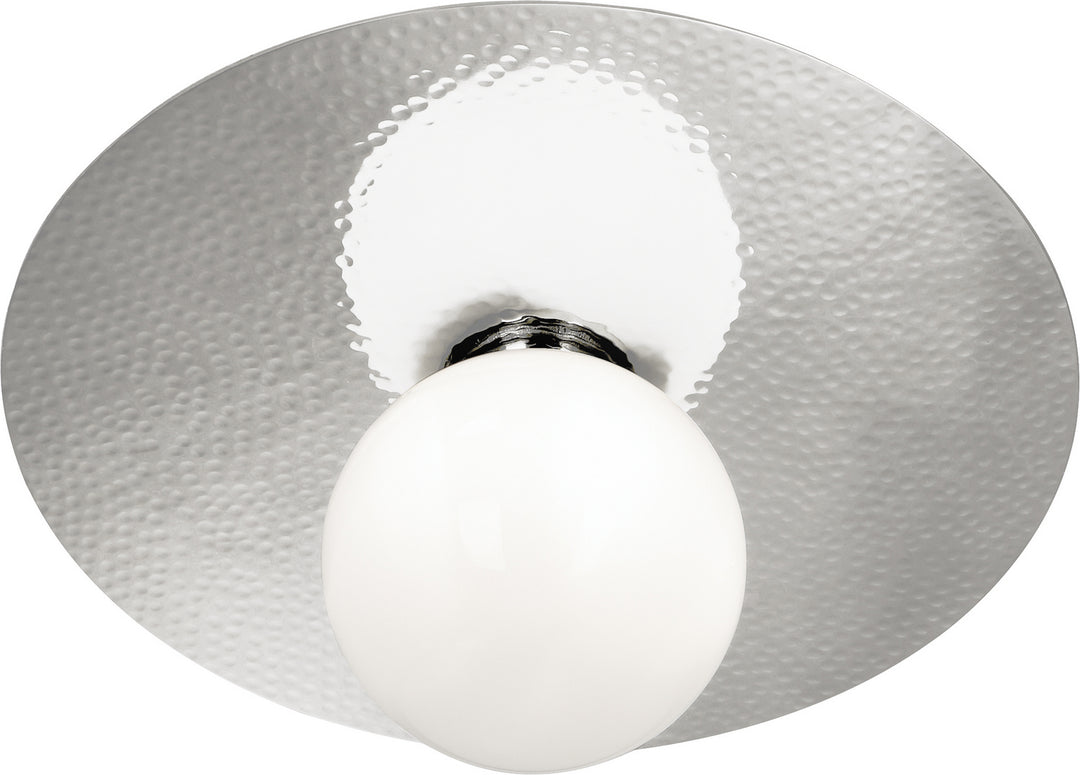 Robert Abbey Dal S9875 Ceiling Light - Polished Nickel w/White Glass Shade