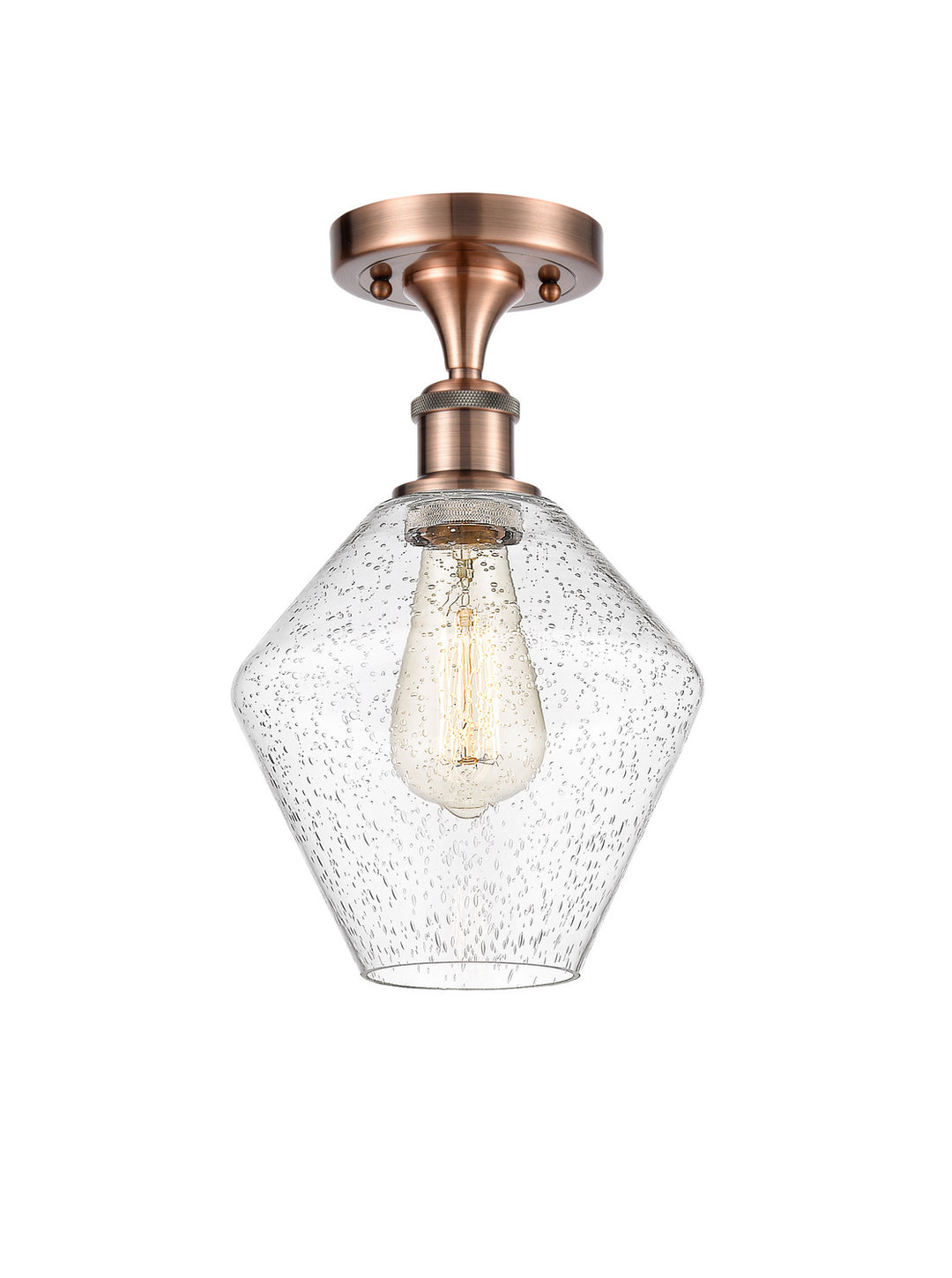 Innovations Ballston 516-1C-AC-G654-8-LED Ceiling Light - Antique Copper