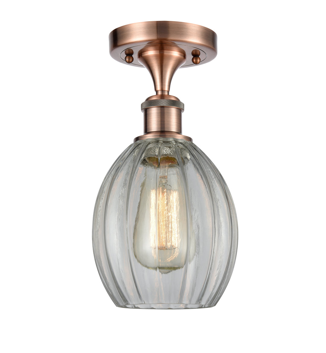 Innovations Ballston 516-1C-AC-G82-LED Ceiling Light - Antique Copper