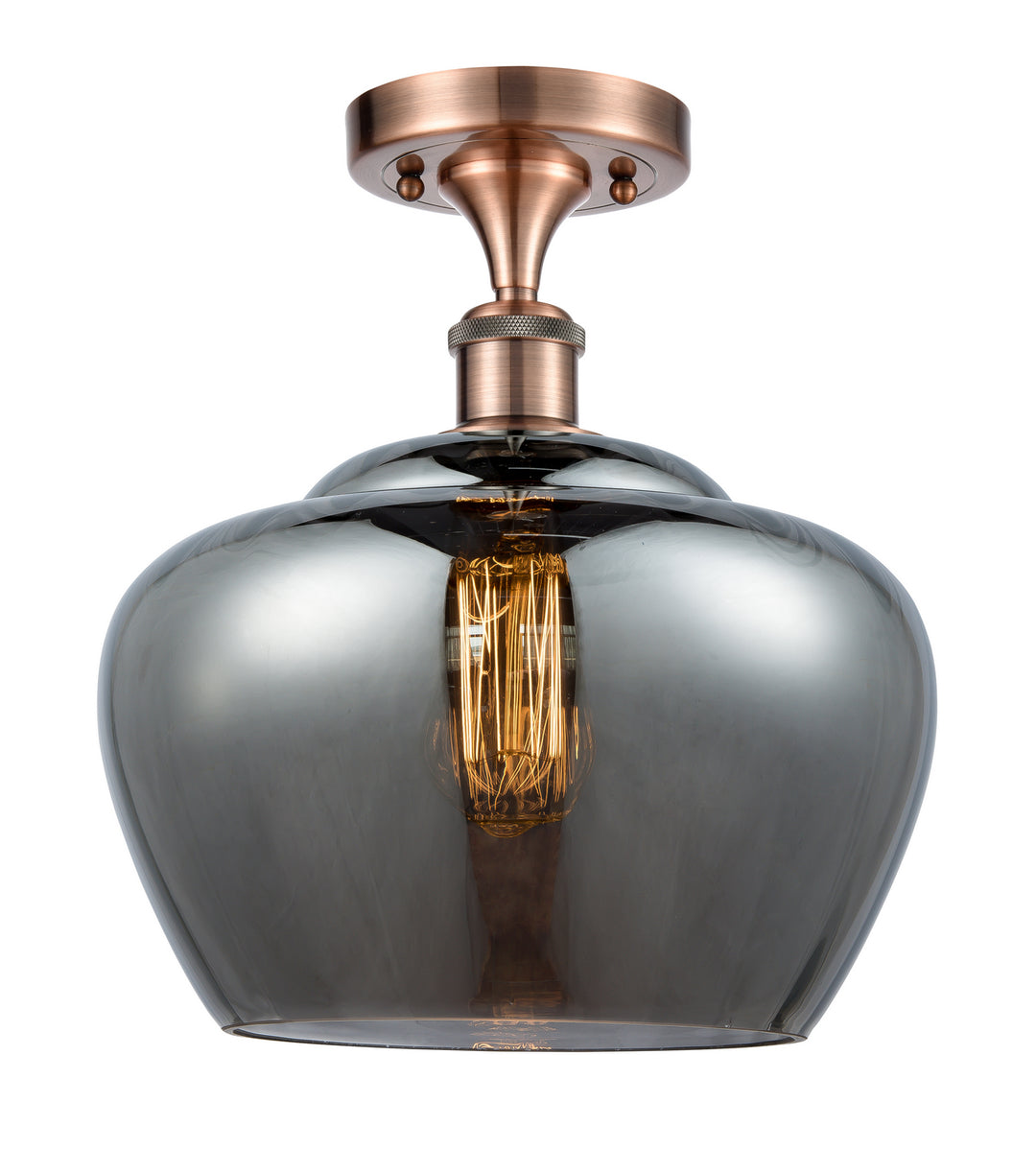 Innovations Ballston 516-1C-AC-G93-L Ceiling Light - Antique Copper