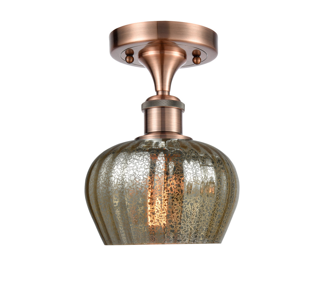 Innovations Ballston 516-1C-AC-G96-LED Ceiling Light - Antique Copper