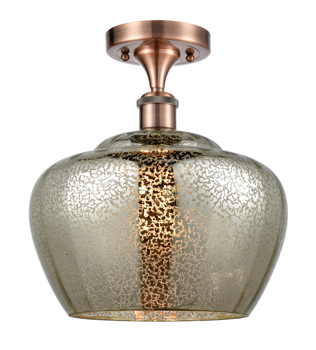 Innovations Ballston 516-1C-AC-G96-L-LED Ceiling Light - Antique Copper