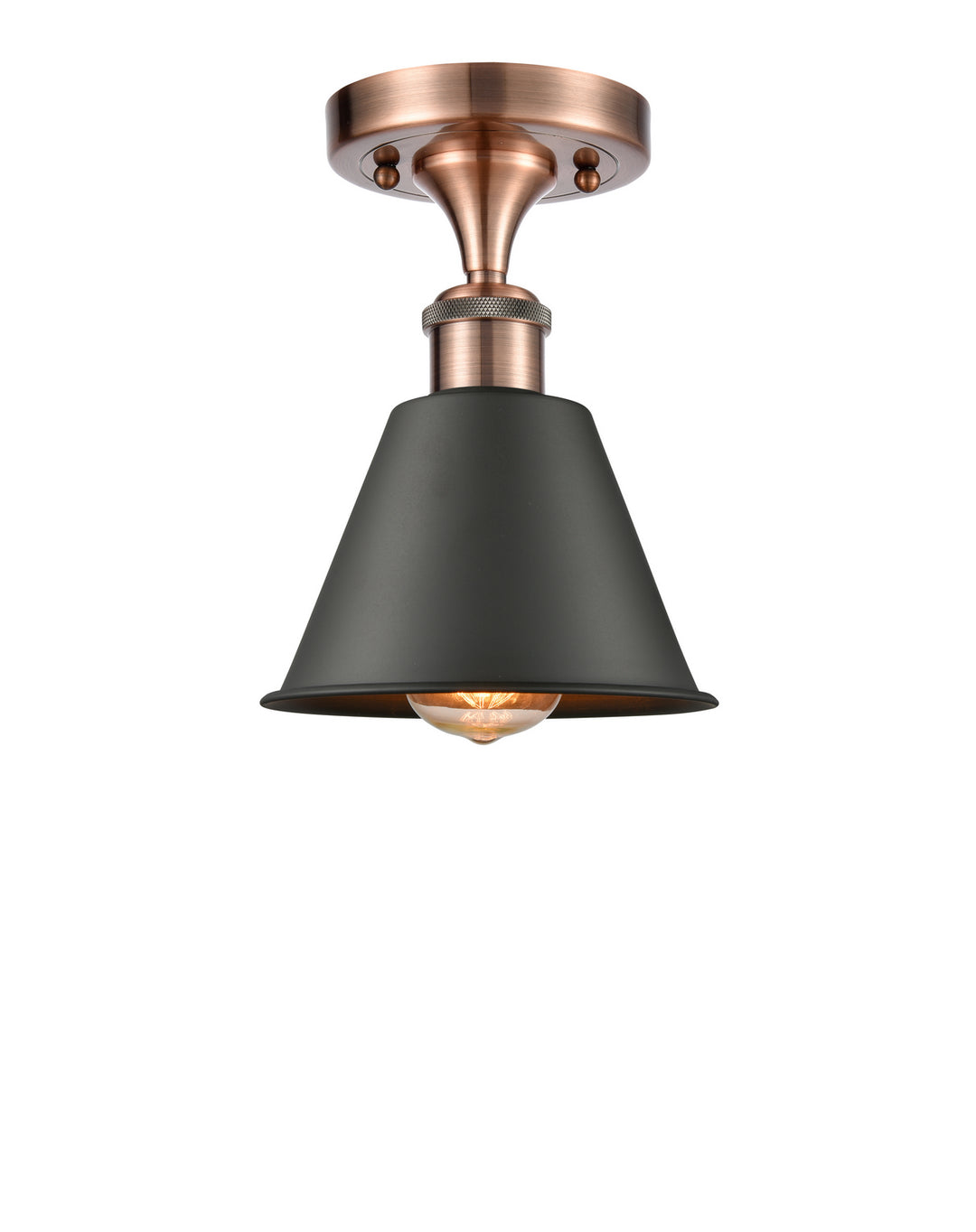 Innovations Ballston 516-1C-AC-M8-BK-LED Ceiling Light - Antique Copper