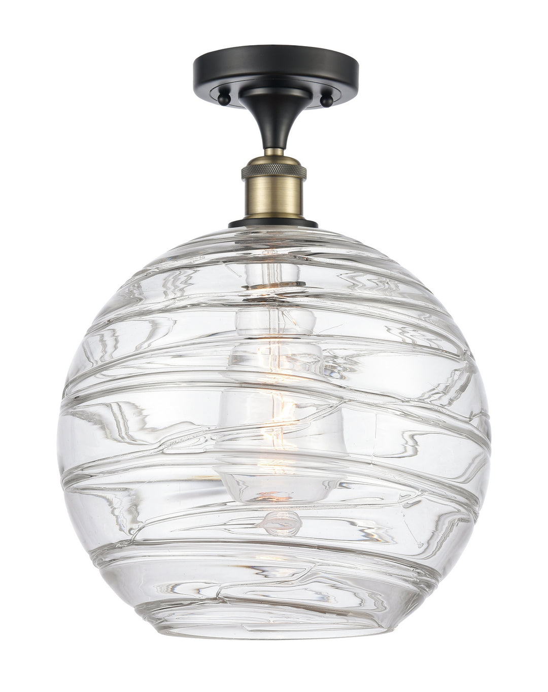Innovations Ballston 516-1C-BAB-G1213-12 Ceiling Light - Black Antique Brass