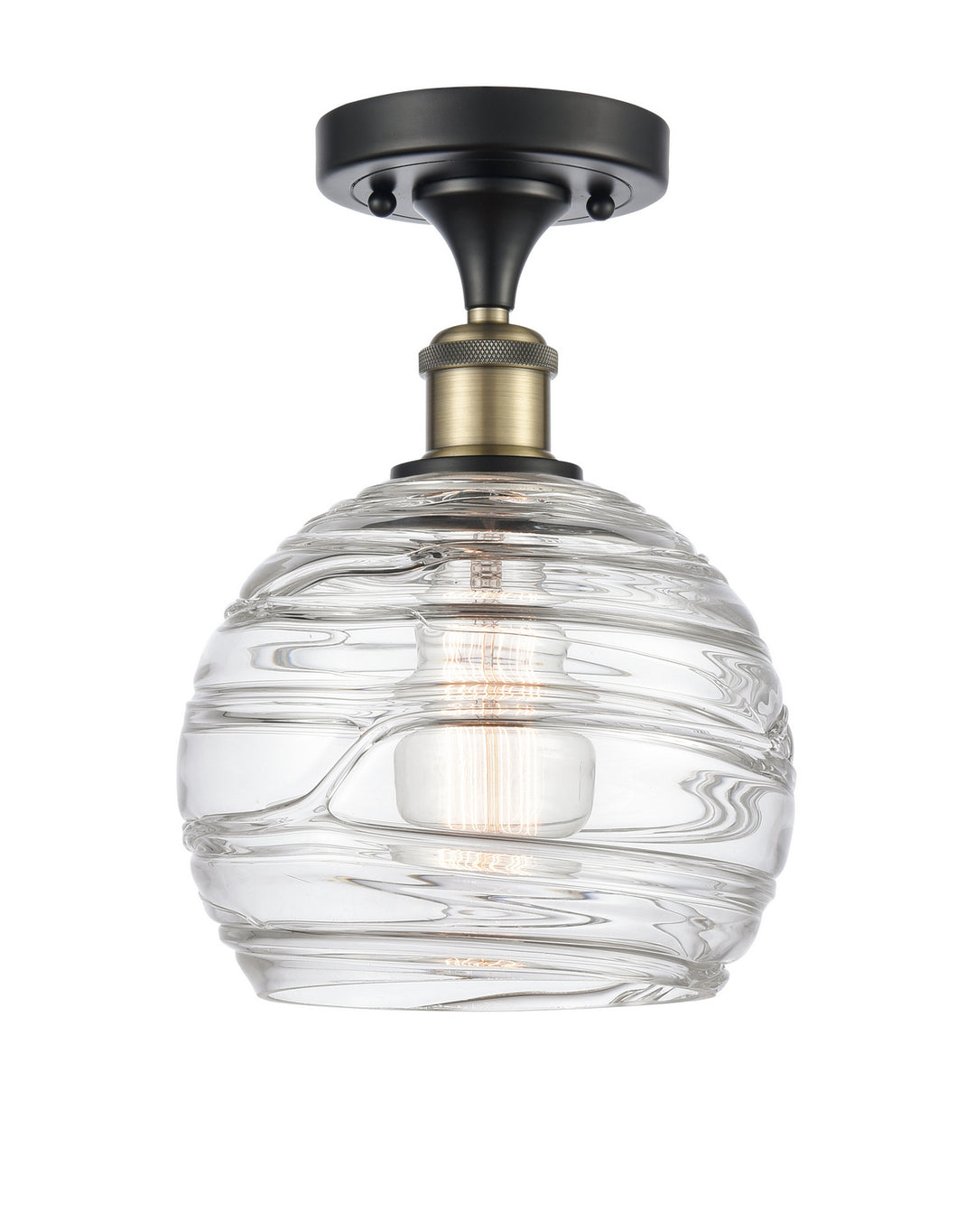 Innovations Ballston 516-1C-BAB-G1213-8 Ceiling Light - Black Antique Brass