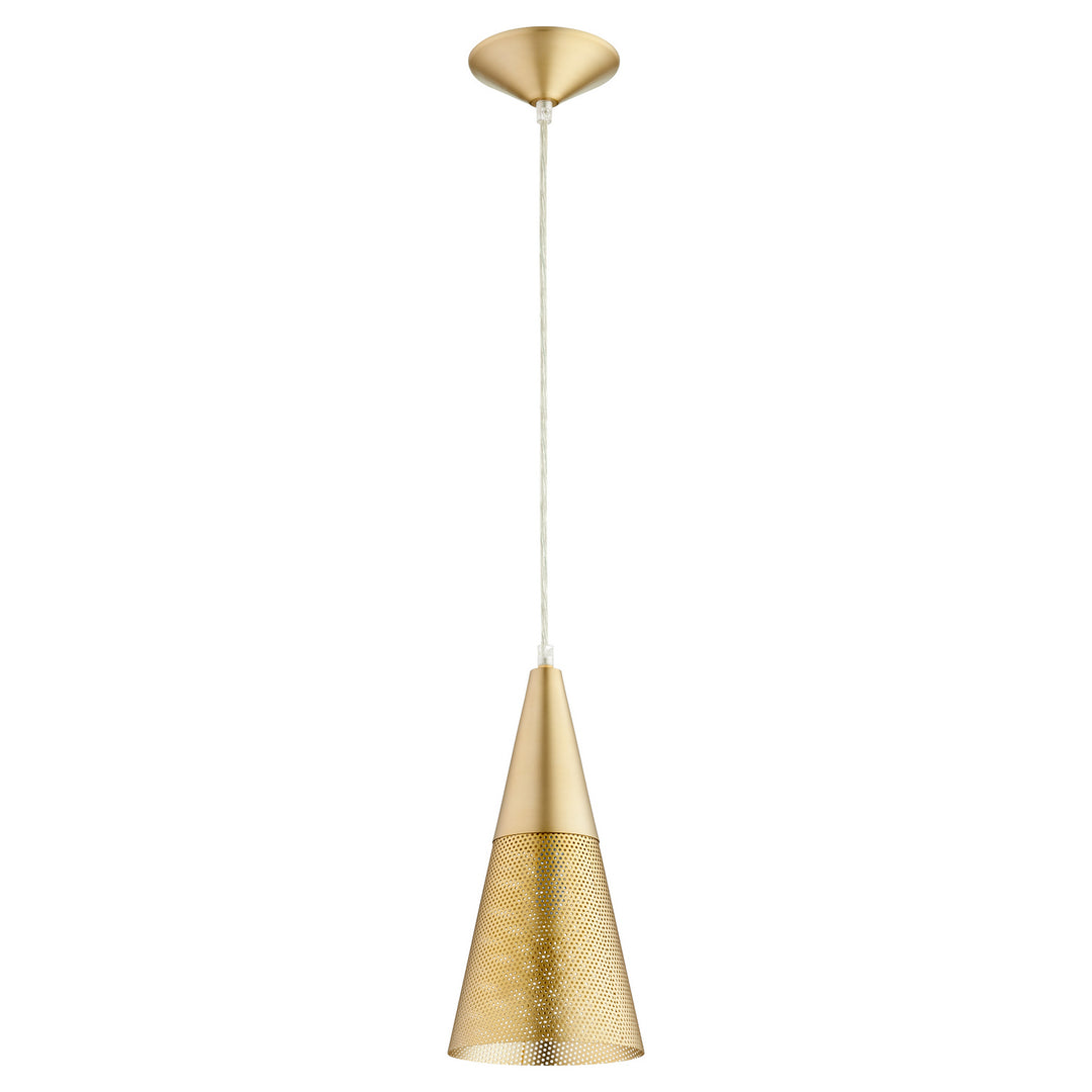 Quorum Mesh Cone Pendants 1316-80 Pendant Light - Aged Brass