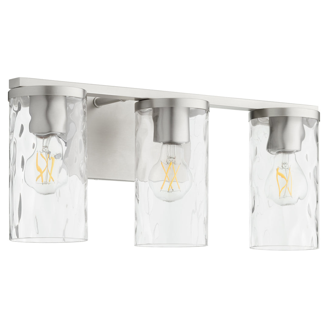 Quorum Steinway 5111-3-65 Bath Vanity Light 20 in. wide - Satin Nickel