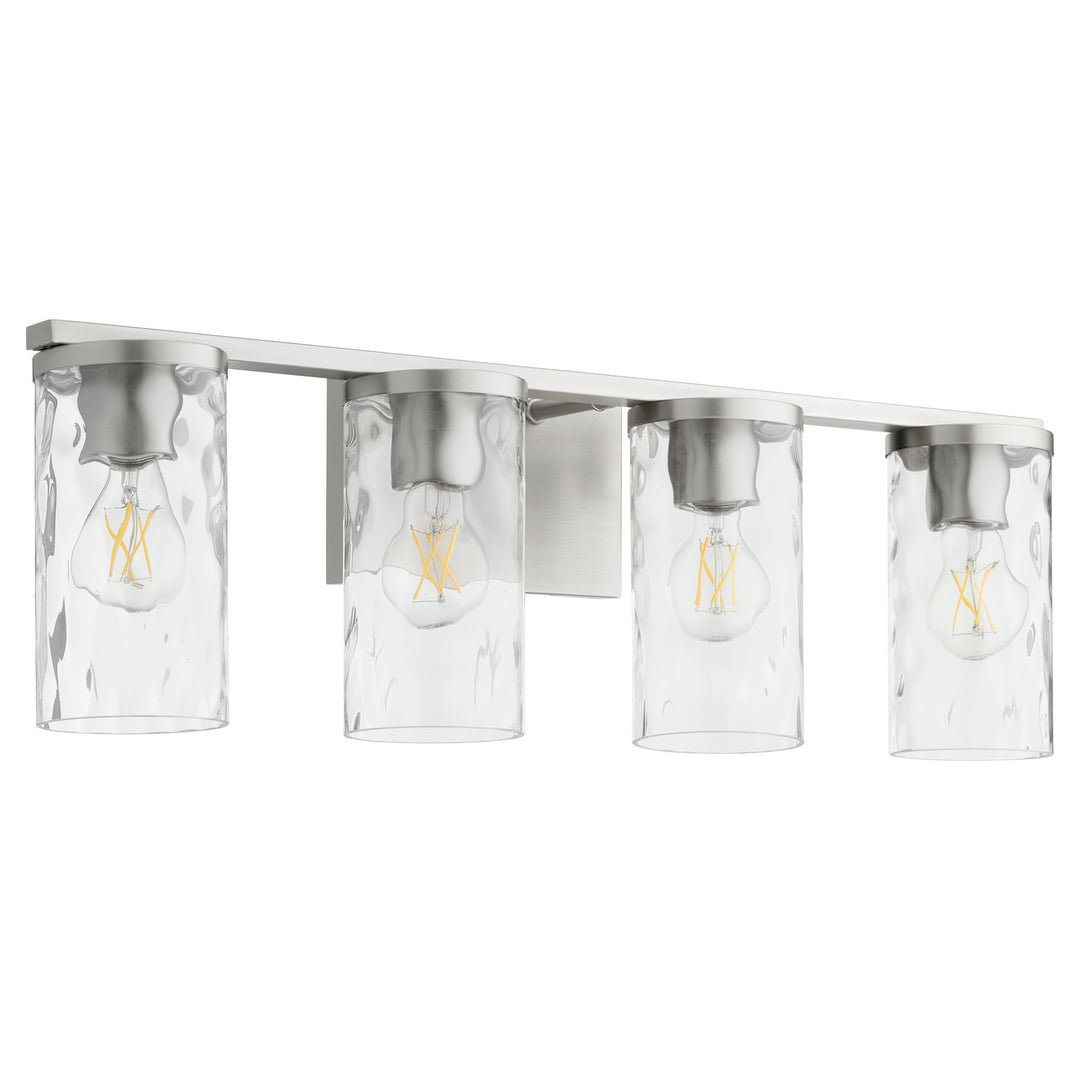 Quorum Steinway 5111-4-65 Bath Vanity Light 28 in. wide - Satin Nickel