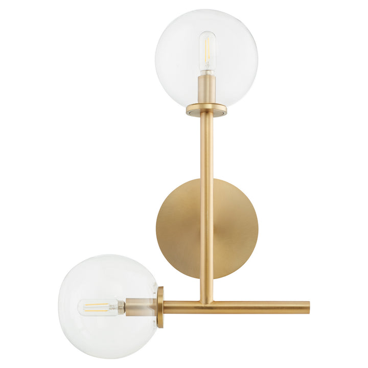 Quorum Rovi 5132-2-80 Wall Sconce Light - Aged Brass