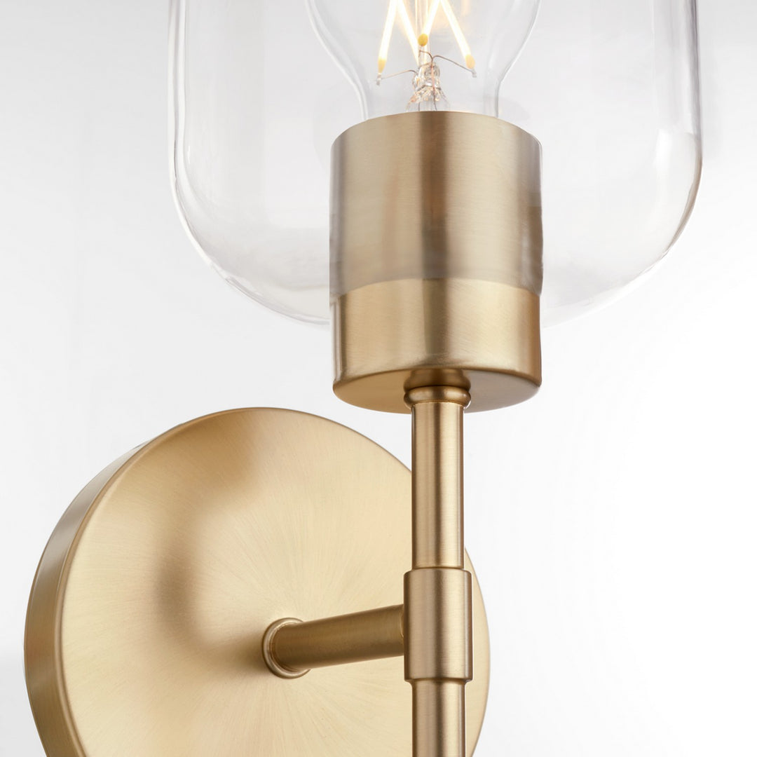 Quorum Tribute 5374-1-80 Wall Sconce Light - Aged Brass