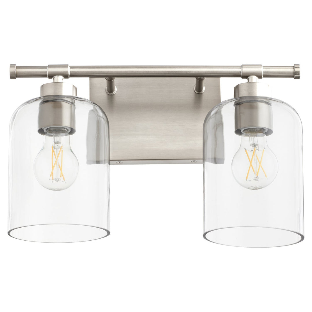 Quorum Tribute 5374-2-65 Bath Vanity Light 15 in. wide - Satin Nickel
