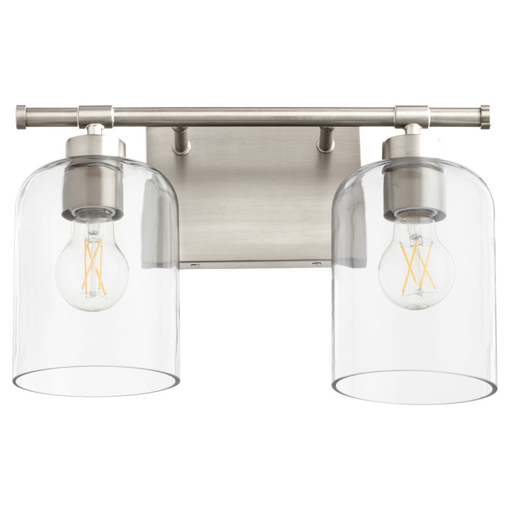 Quorum Tribute 5374-2-65 Bath Vanity Light 15 in. wide - Satin Nickel