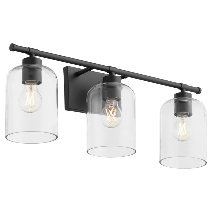 Quorum Tribute 5374-3-59 Bath Vanity Light 25 in. wide - Matte Black