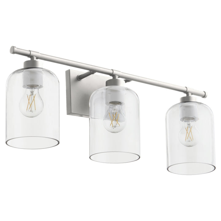 Quorum Tribute 5374-3-65 Bath Vanity Light 25 in. wide - Satin Nickel