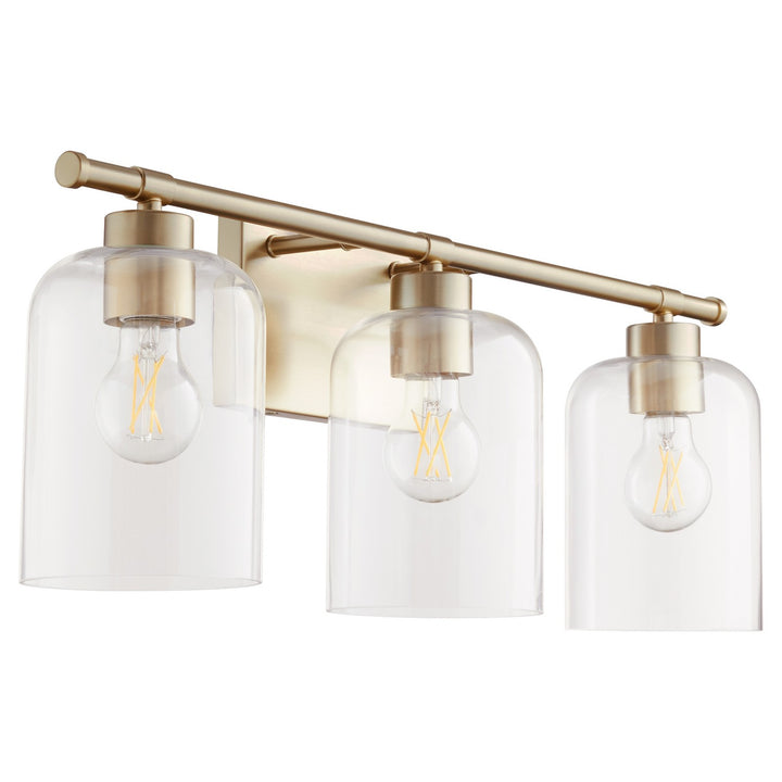 Quorum Tribute 5374-3-80 Bath Vanity Light 25 in. wide - Aged Brass