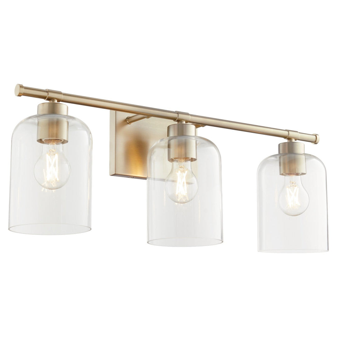 Quorum Tribute 5374-3-80 Bath Vanity Light 25 in. wide - Aged Brass
