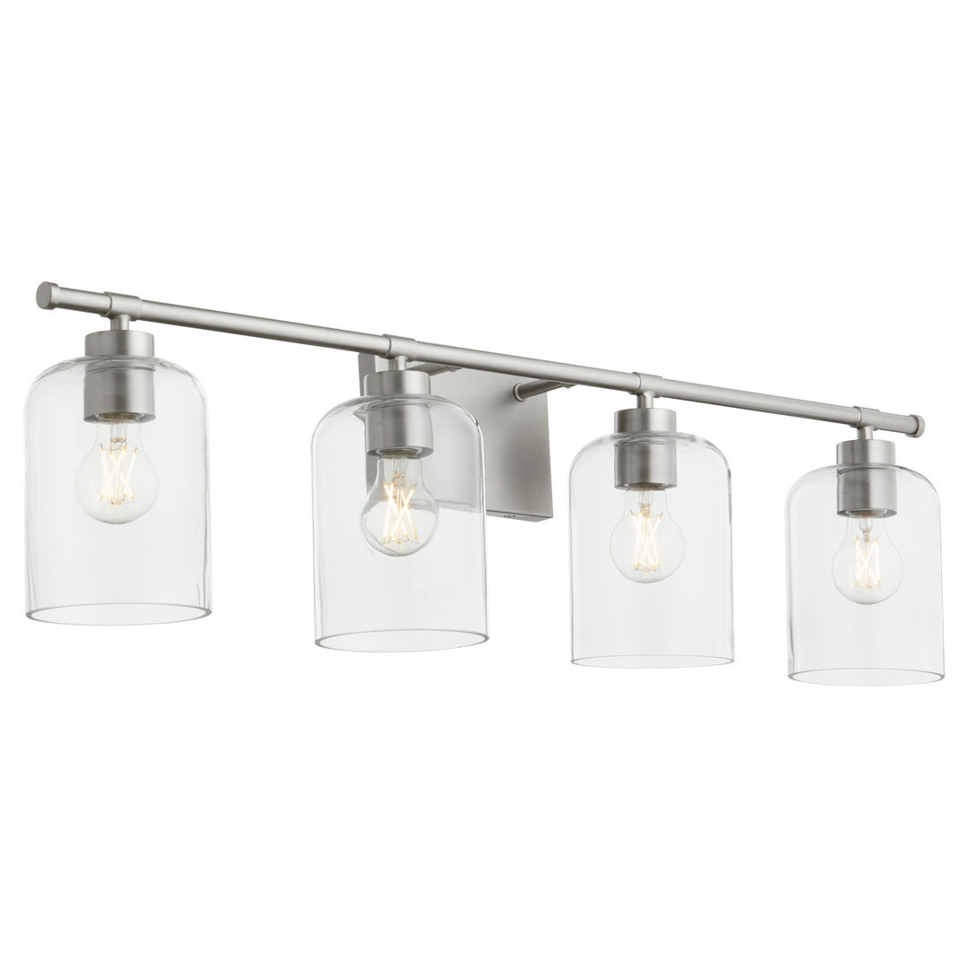 Quorum Tribute 5374-4-65 Bath Vanity Light 35 in. wide - Satin Nickel