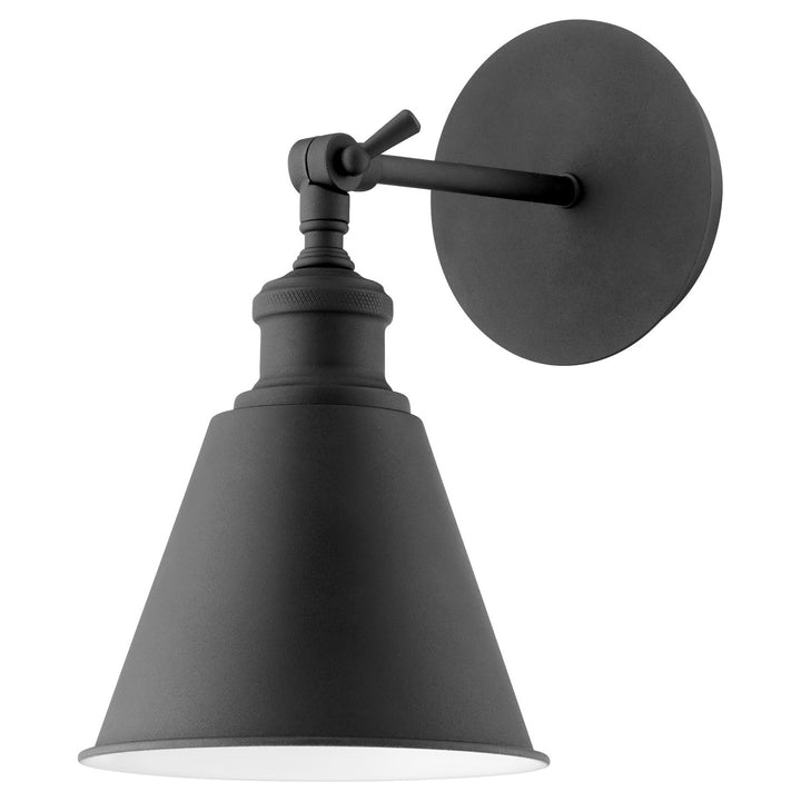 Quorum Metal Cone 5390-69 Wall Sconce Light - Textured Black