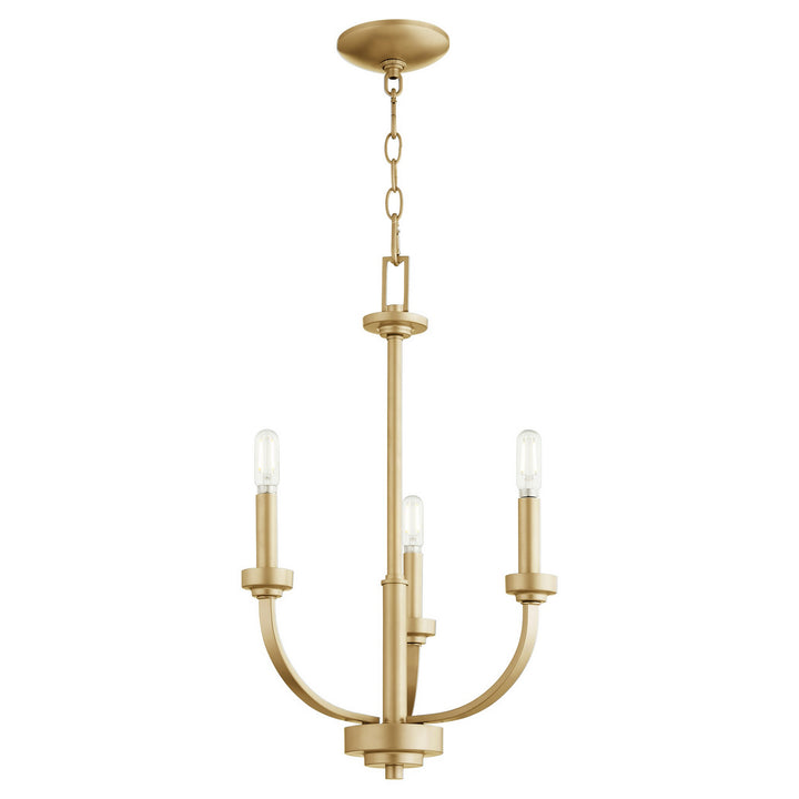 Quorum Reyes 6160-3-80 Chandelier Light - Aged Brass