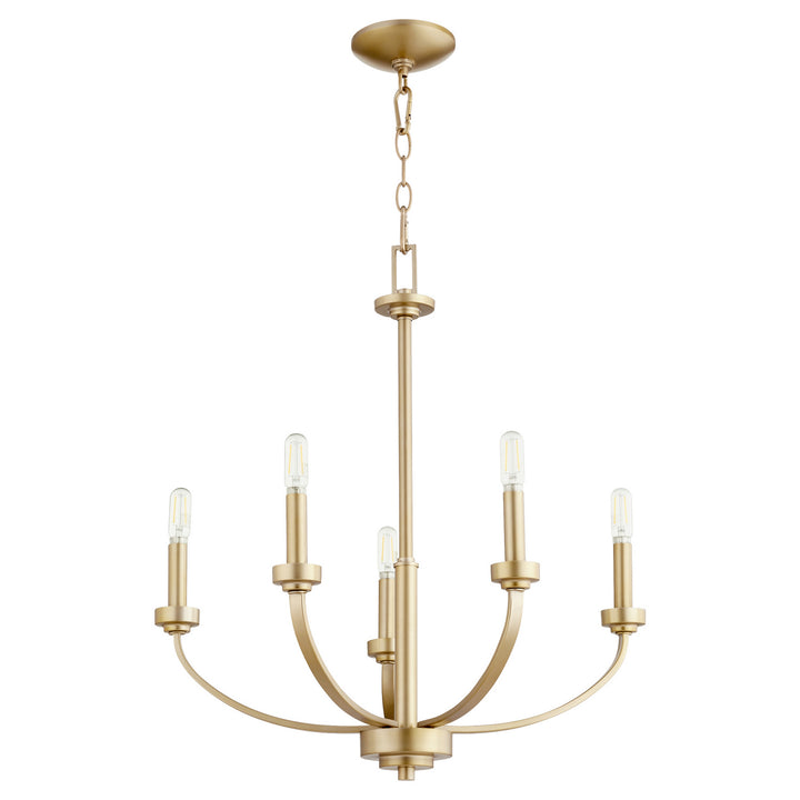 Quorum Reyes 6160-5-80 Chandelier Light - Aged Brass